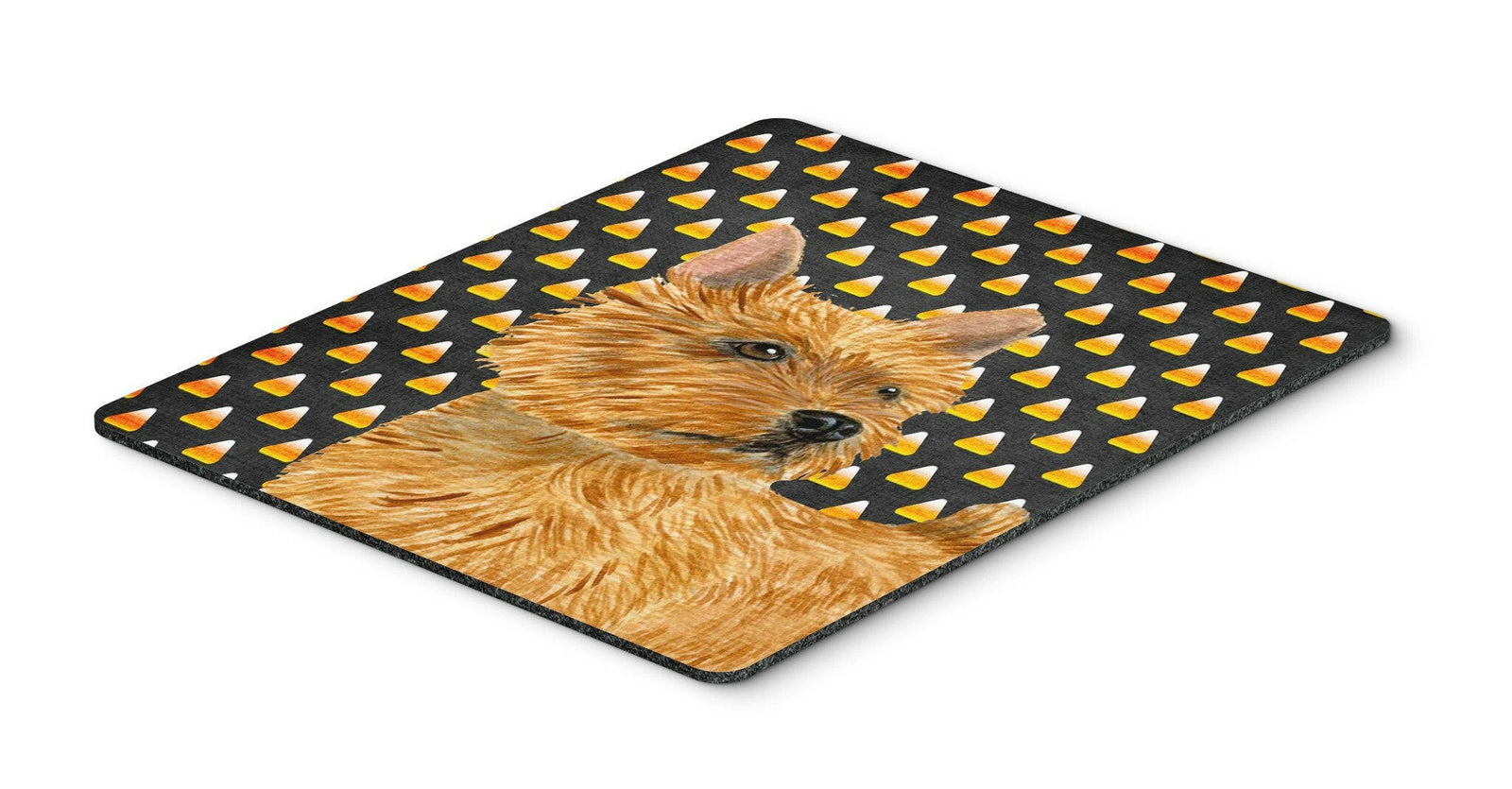 Norwich Terrier Candy Corn Halloween Portrait Mouse Pad, Hot Pad or Trivet by Caroline's Treasures