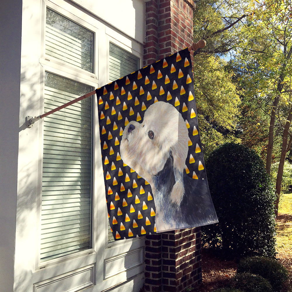 Dandie Dinmont Terrier Candy Corn Halloween Portrait Flag Canvas House Size