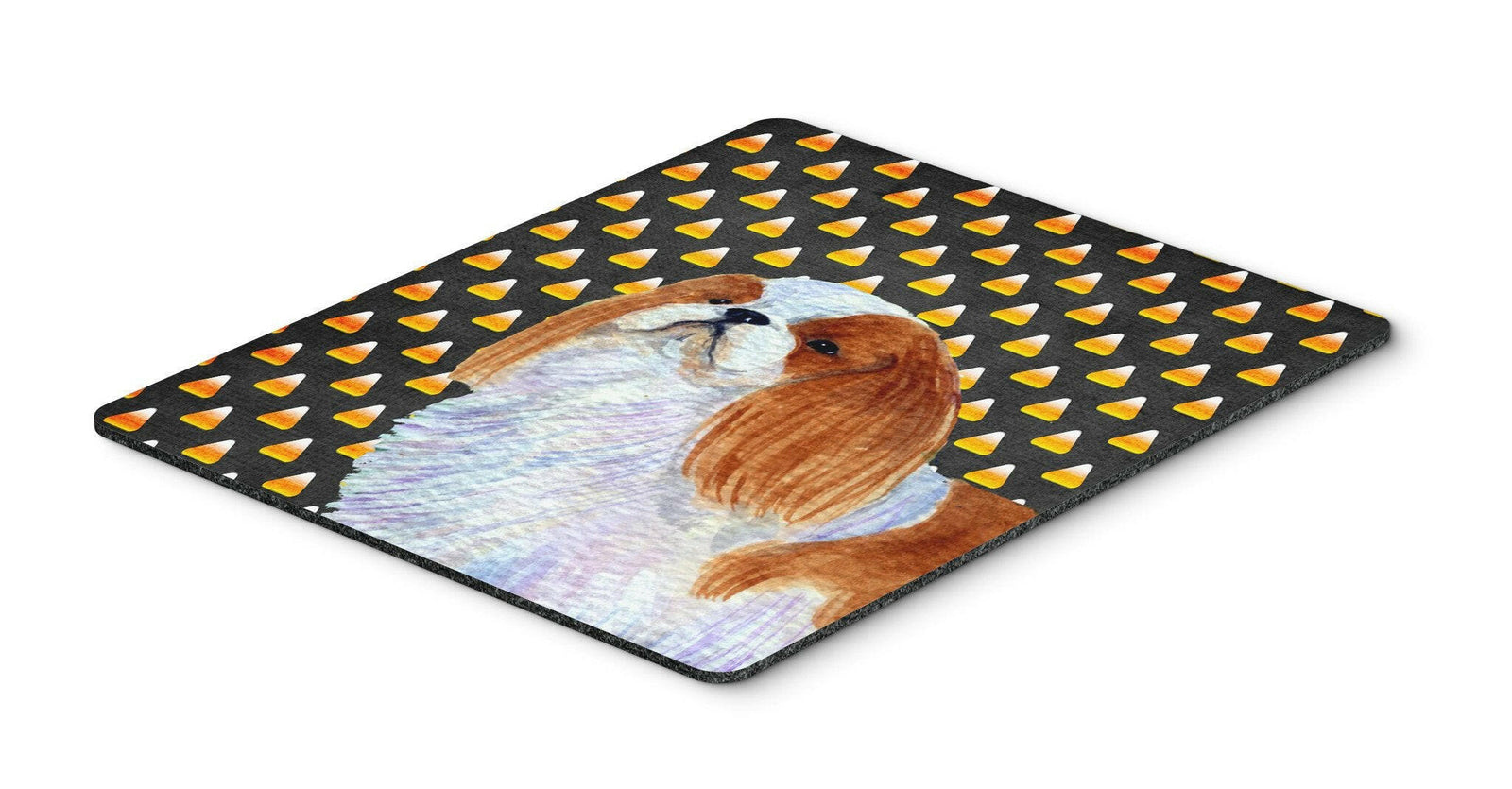 English Toy Spaniel Candy Corn Halloween Portrait Mouse Pad, Hot Pad or Trivet by Caroline's Treasures