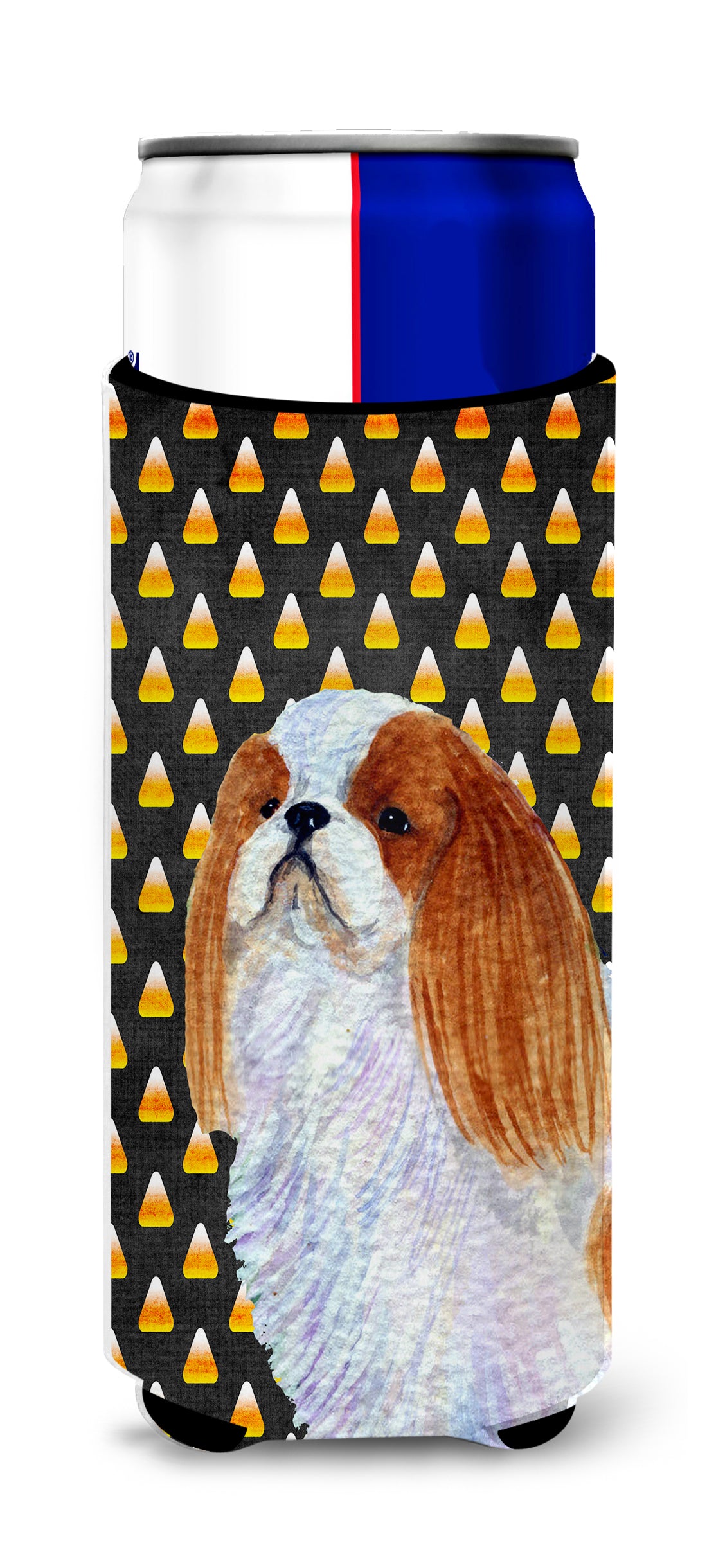 English Toy Spaniel Candy Corn Halloween Portrait Ultra Beverage Insulators for slim cans SS4300MUK