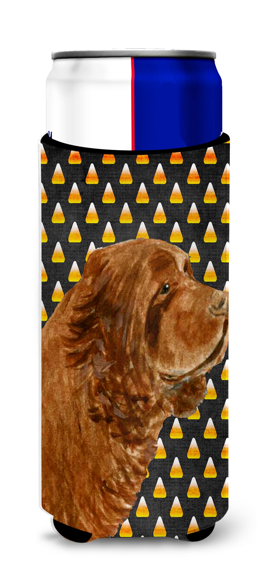 Sussex Spaniel Candy Corn Halloween Portrait Ultra Beverage Insulators for slim cans SS4303MUK