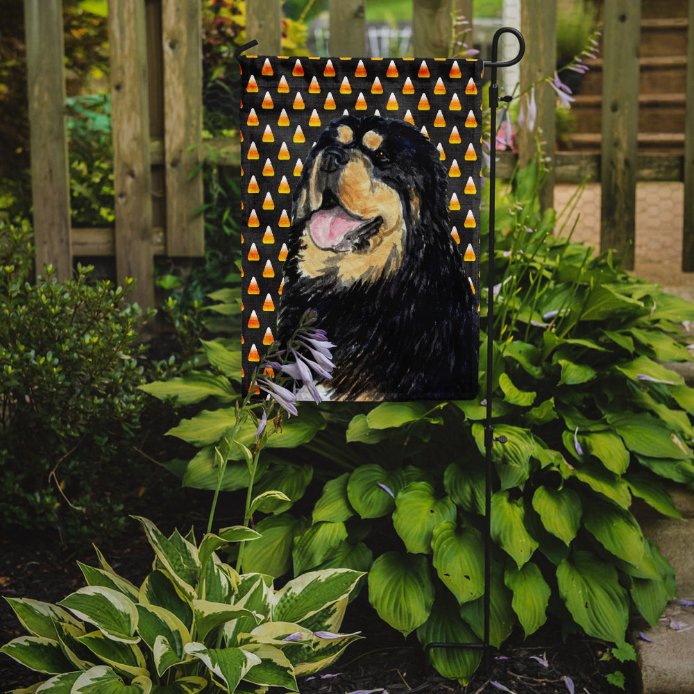 Tibetan Mastiff Candy Corn Halloween Portrait Flag Garden Size