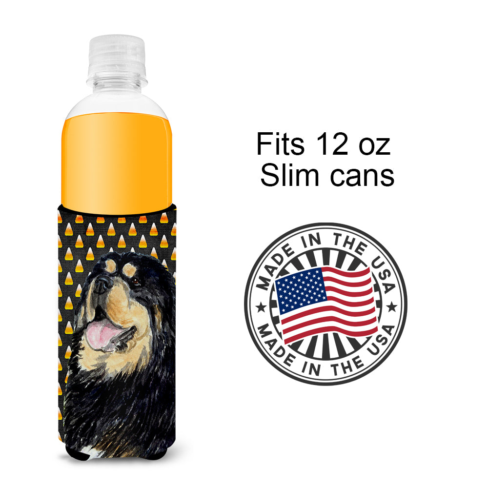 Tibetan Mastiff Candy Corn Halloween Portrait Ultra Beverage Insulators for slim cans SS4305MUK.