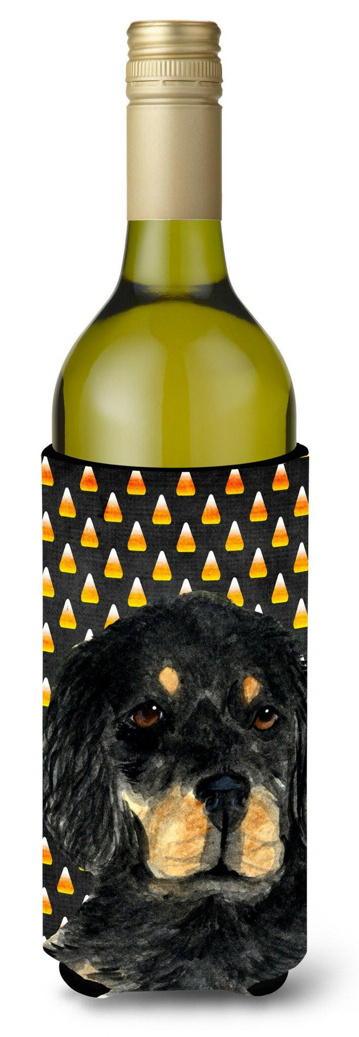 Gordon Setter Candy Corn Halloween Portrait Wine Bottle Beverage Insulator Beverage Insulator Hugger by Caroline&#39;s Treasures
