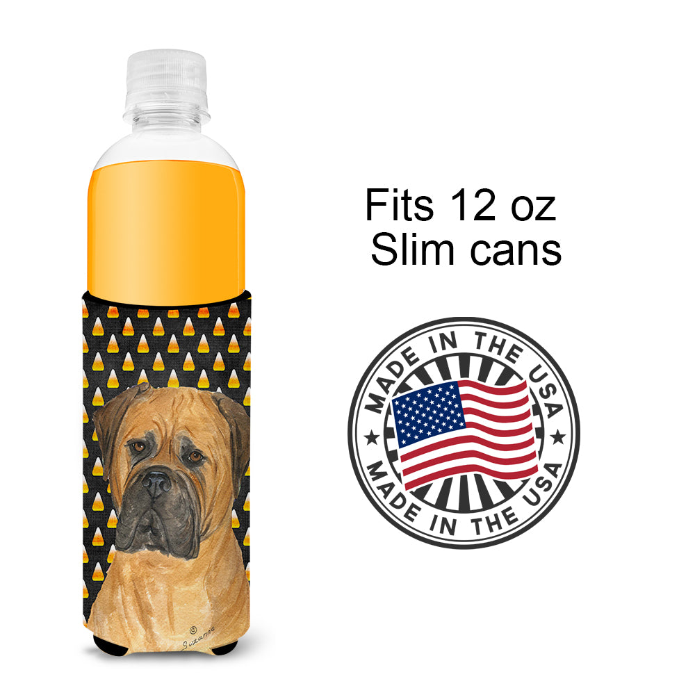 Bullmastiff Candy Corn Halloween Portrait Ultra Beverage Insulators for slim cans SS4310MUK.