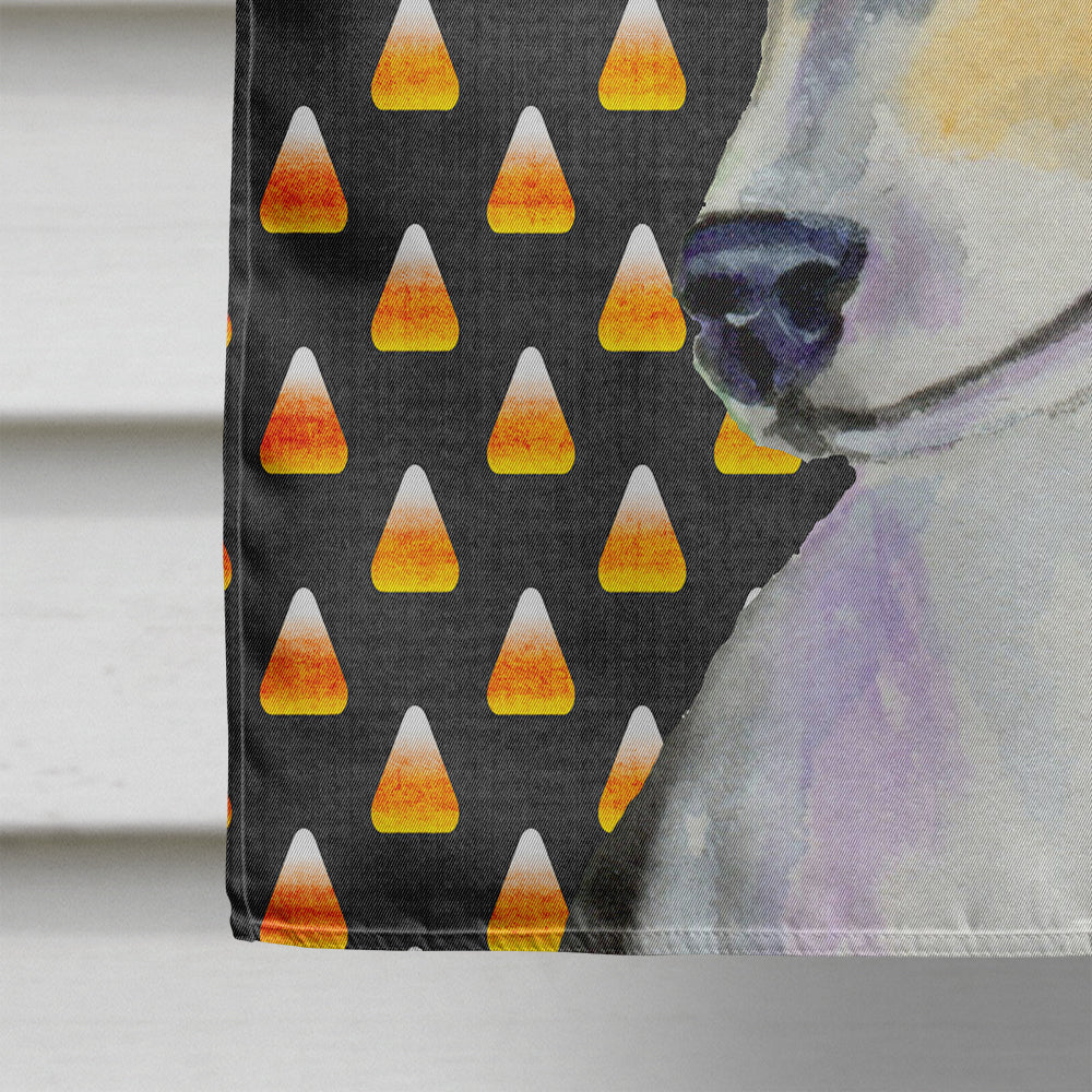 Chihuahua Candy Corn Halloween Portrait Flag Canvas House Size  the-store.com.