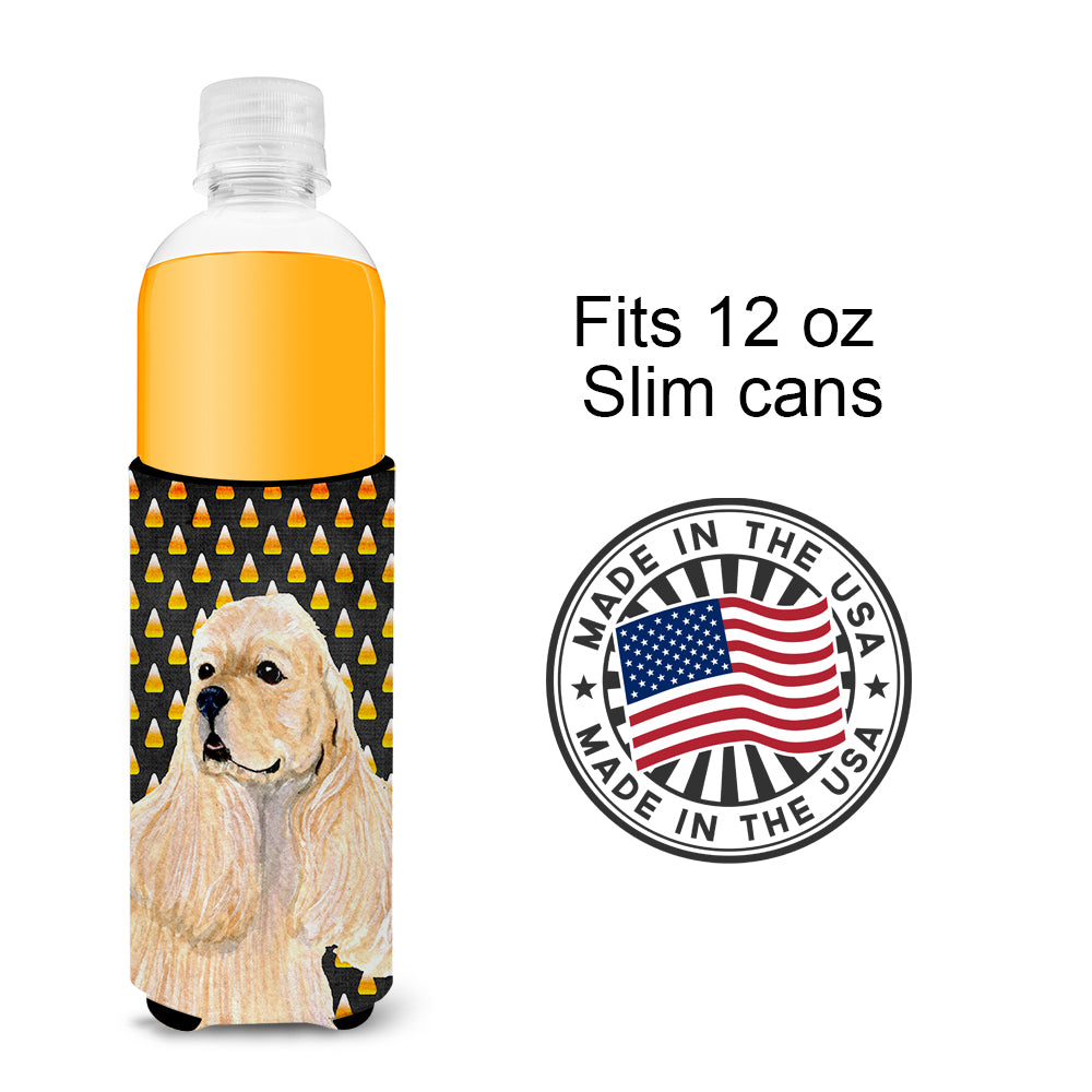 Cocker Spaniel Candy Corn Halloween Portrait Ultra Beverage Insulators for slim cans SS4315MUK