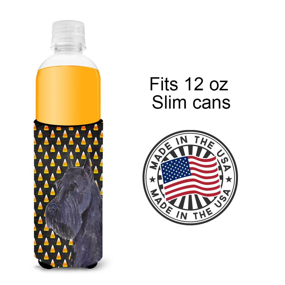 Schnauzer Giant Candy Corn Halloween Portrait Ultra Beverage Insulators for slim cans SS4316MUK