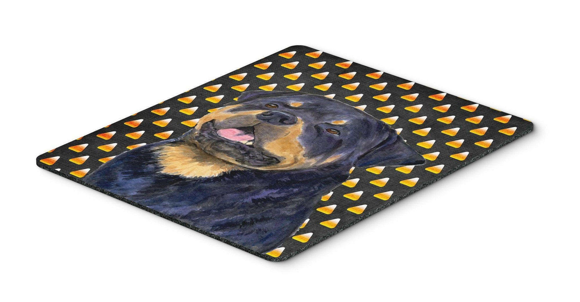 Rottweiler Candy Corn Halloween Portrait Mouse Pad, Hot Pad or Trivet by Caroline's Treasures