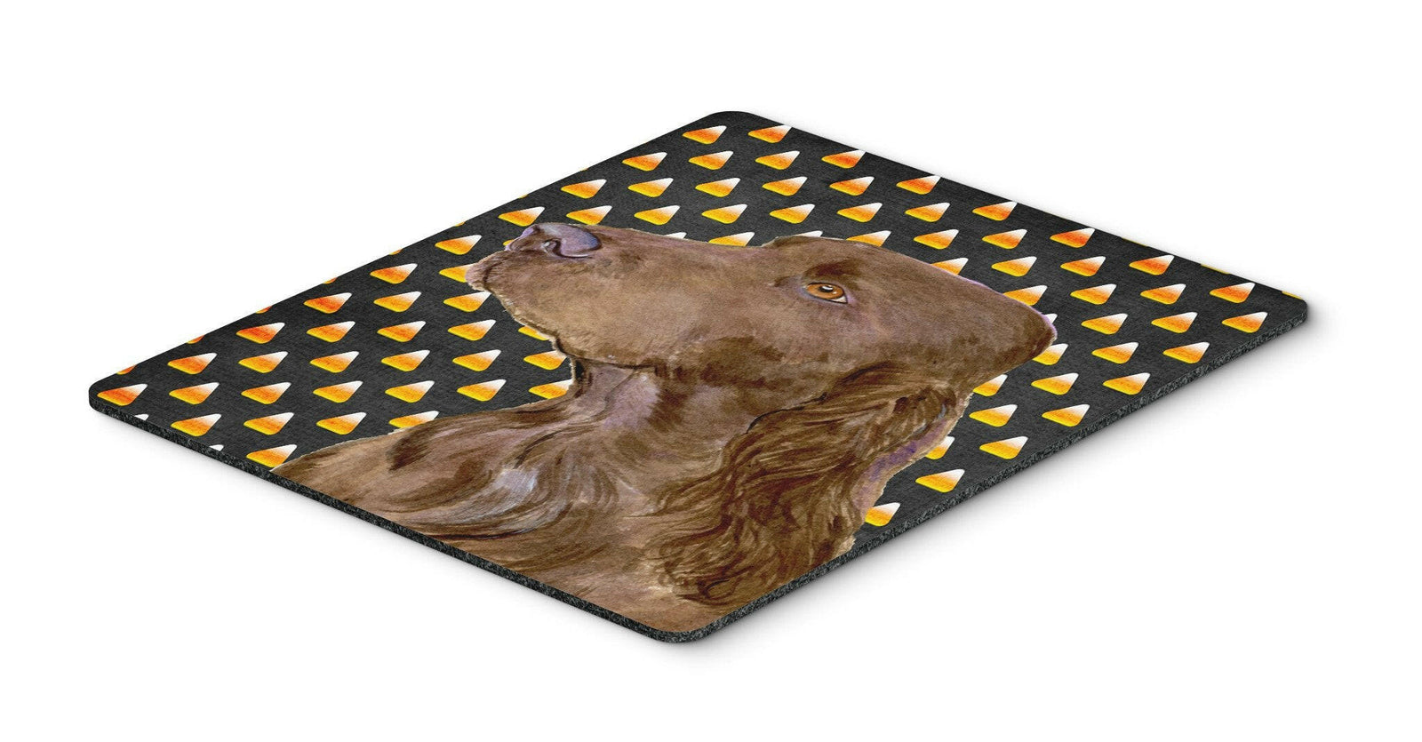 Field Spaniel Candy Corn Halloween Portrait Mouse Pad, Hot Pad or Trivet by Caroline's Treasures