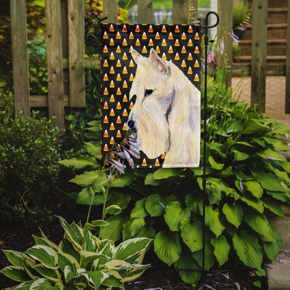 Scottish Terrier Wheaten Candy Corn Halloween Portrait Flag Garden Size