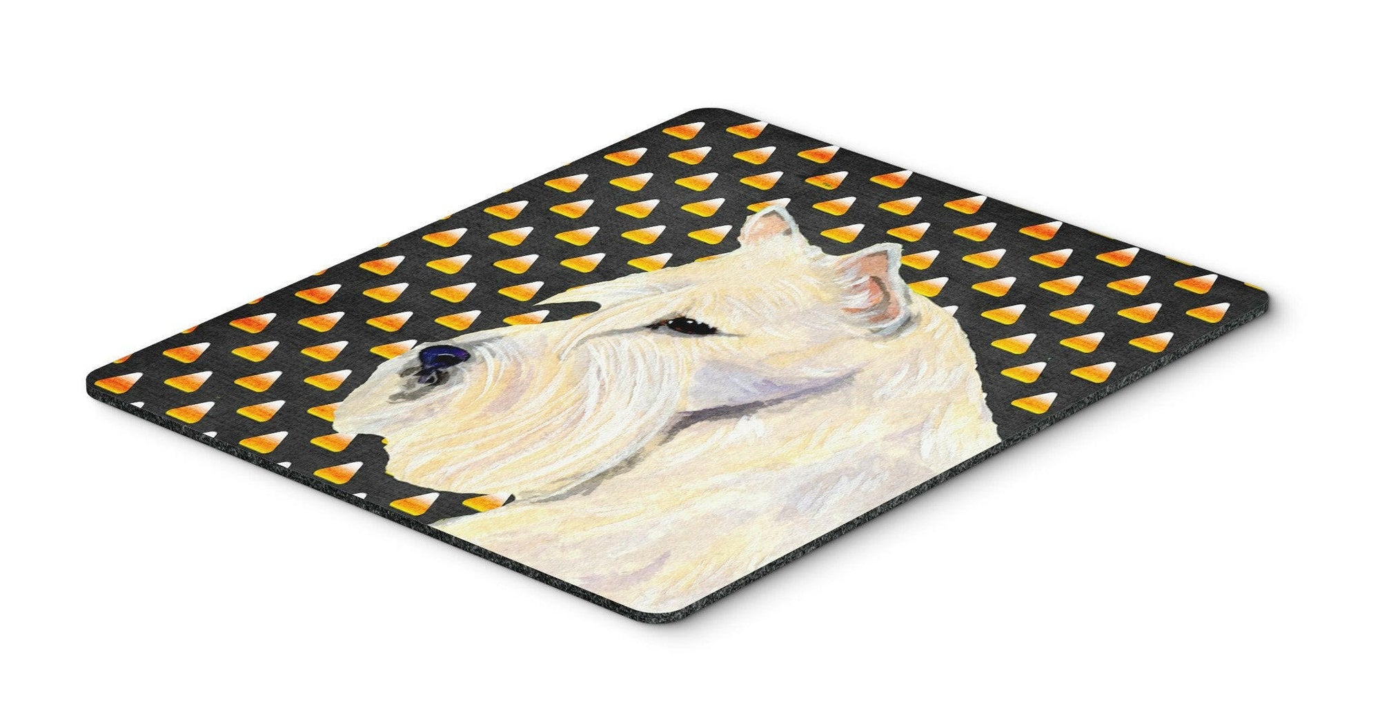 Scottish Terrier Wheaten Candy Corn Halloween Mouse Pad, Hot Pad or Trivet by Caroline's Treasures