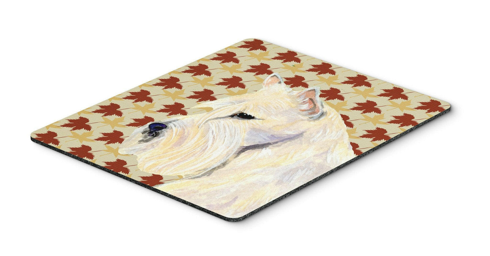 Scottish Terrier Wheaten Fall Leaves Portrait Mouse Pad, Hot Pad or Trivet by Caroline's Treasures