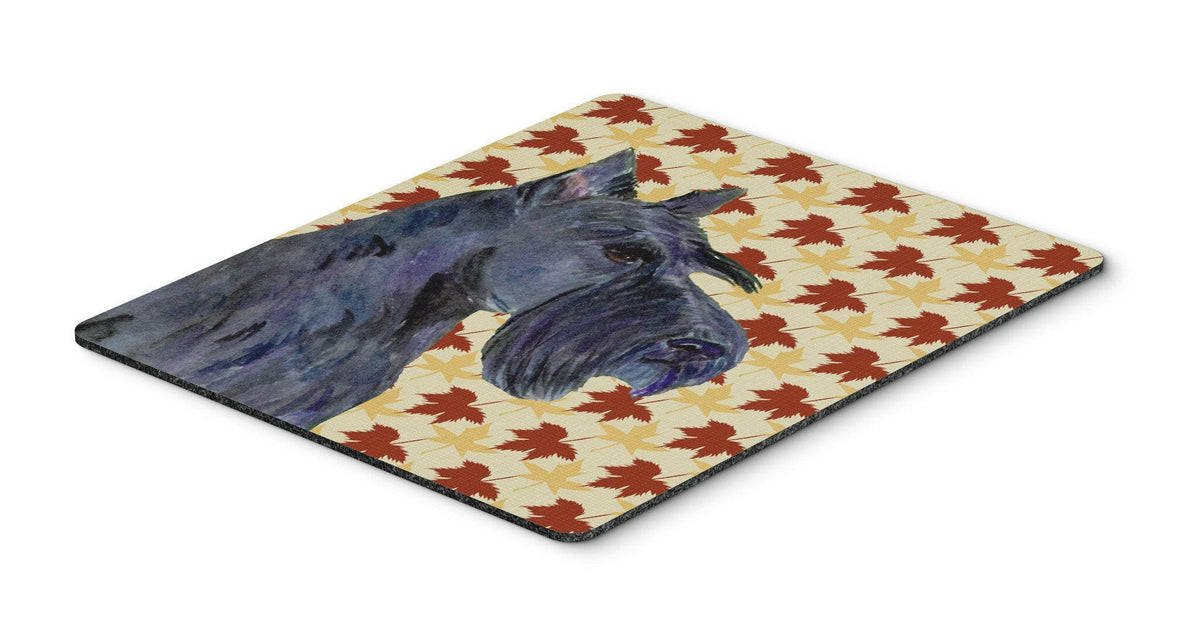 Scottish Terrier Fall Leaves Portrait Mouse Pad, Hot Pad or Trivet by Caroline&#39;s Treasures