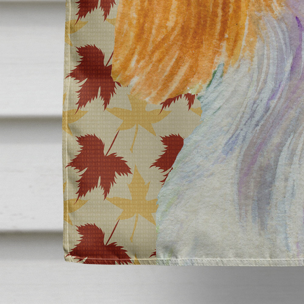 Cavalier Spaniel Fall Leaves Portrait Flag Canvas House Size