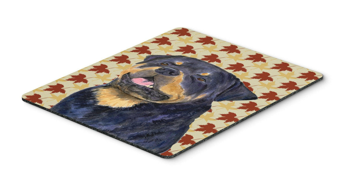 Rottweiler Fall Leaves Portrait Mouse Pad, Hot Pad or Trivet by Caroline&#39;s Treasures