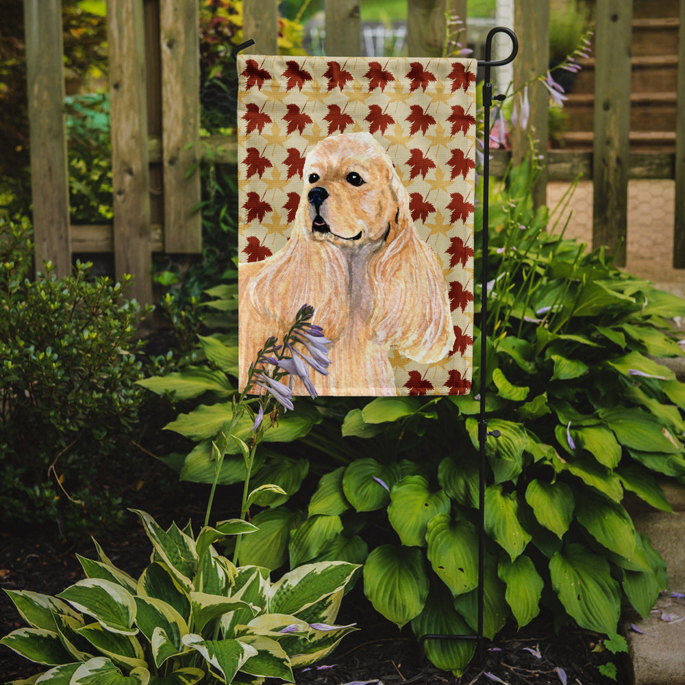 Cocker Spaniel Fall Leaves Portrait Flag Garden Size