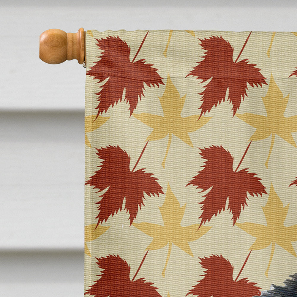 Akita Fall Leaves Portrait Flag Canvas House Size  the-store.com.