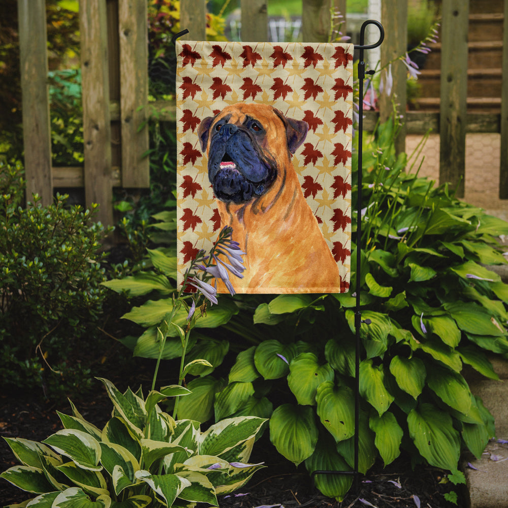 Mastiff Automne Feuilles Portrait Drapeau Jardin Taille