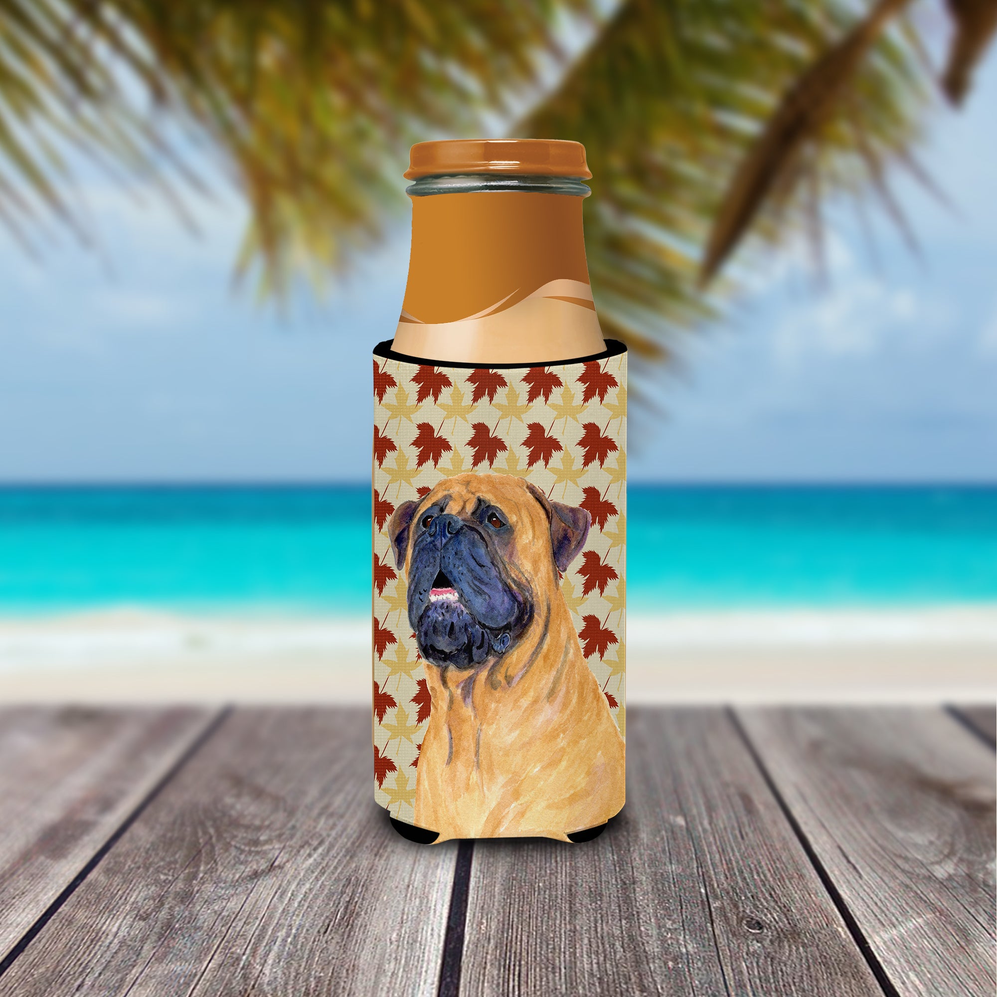 Mastiff Fall Leaves Portrait Ultra Beverage Insulators for slim cans SS4336MUK.