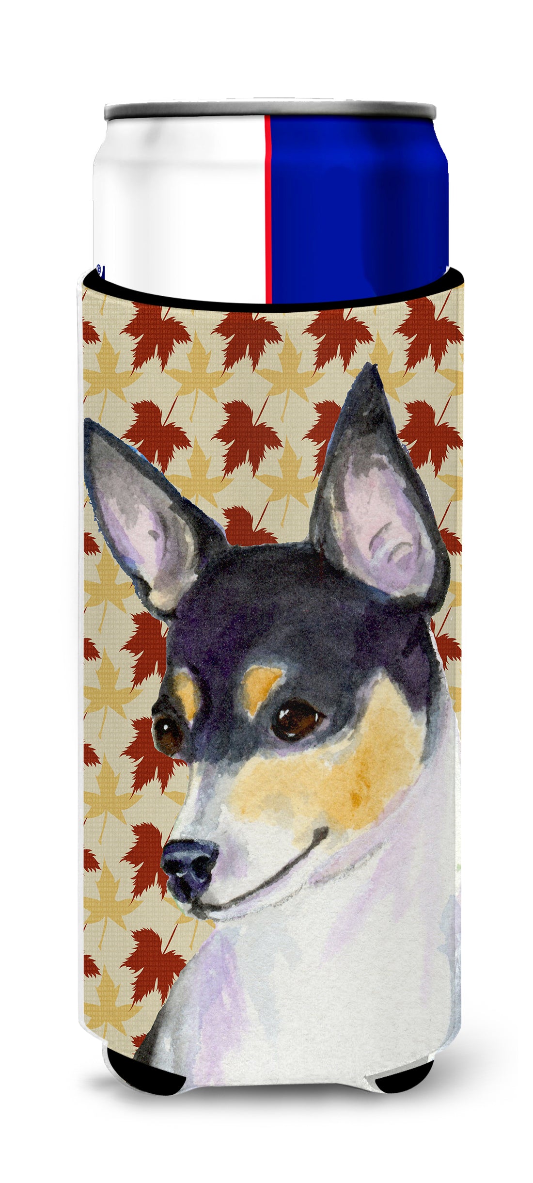 Chihuahua Fall Leaves Portrait Ultra Beverage Insulators for slim cans SS4338MUK.