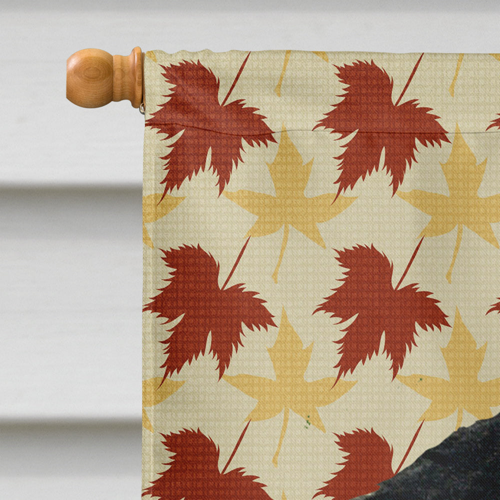 Gordon Setter Fall Leaves Portrait Flag Canvas House Size