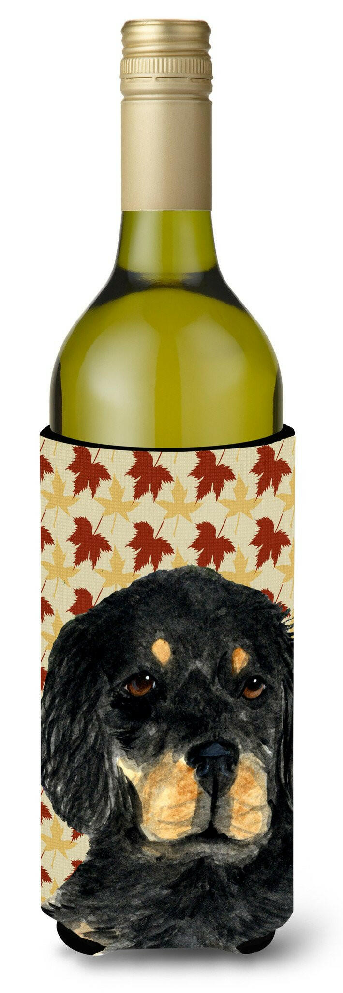 Gordon Setter Fall Leaves Portrait Wine Bottle Beverage Insulator Beverage Insulator Hugger by Caroline's Treasures