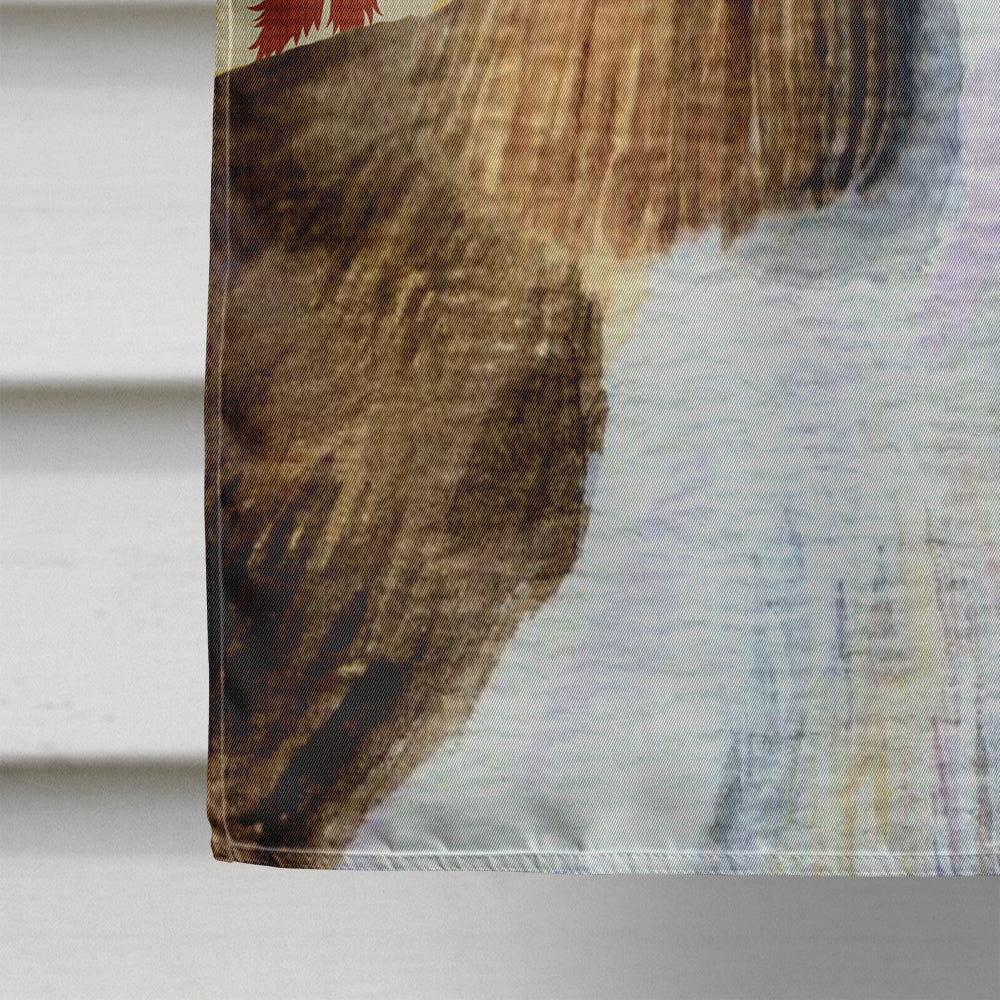 Springer Spaniel Fall Leaves Portrait Flag Canvas House Size
