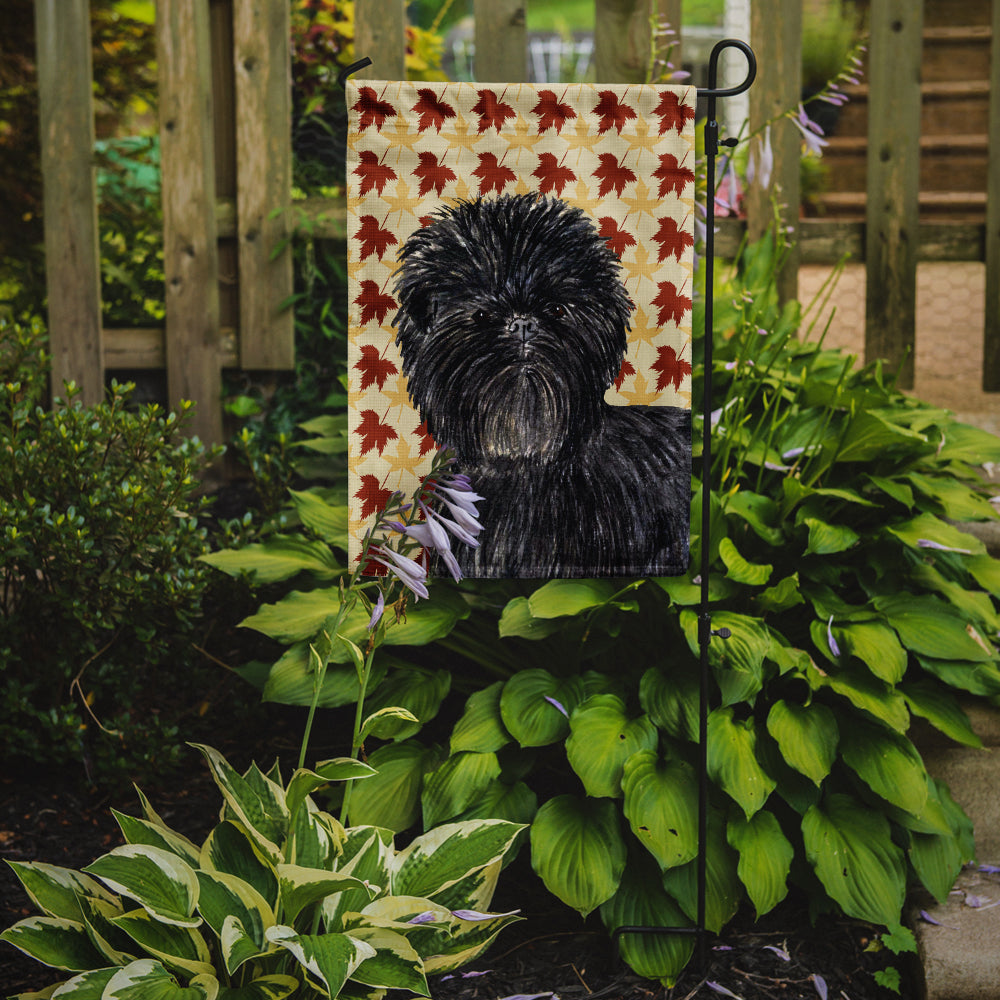 Affenpinscher Fall Leaves Portrait Flag Garden Size