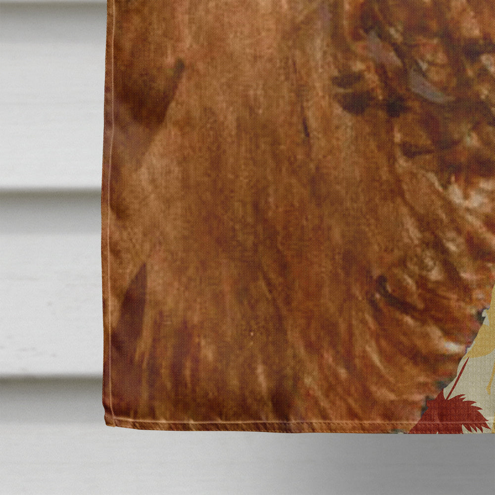 Sussex Spaniel Fall Leaves Portrait Flag Canvas House Size  the-store.com.