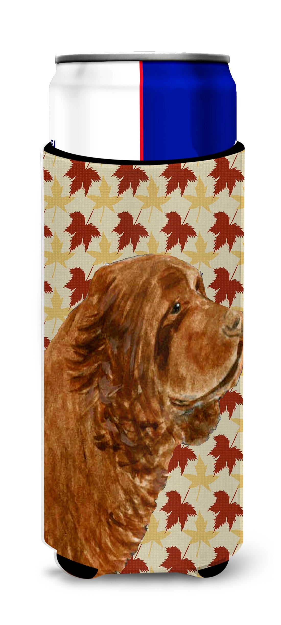 Sussex Spaniel Fall Leaves Portrait Ultra Beverage Insulators for slim cans SS4346MUK.