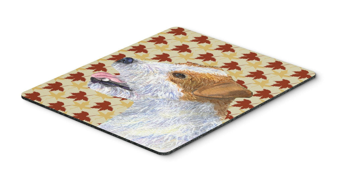 Jack Russell Terrier Fall Leaves Portrait Mouse Pad, Hot Pad or Trivet by Caroline&#39;s Treasures