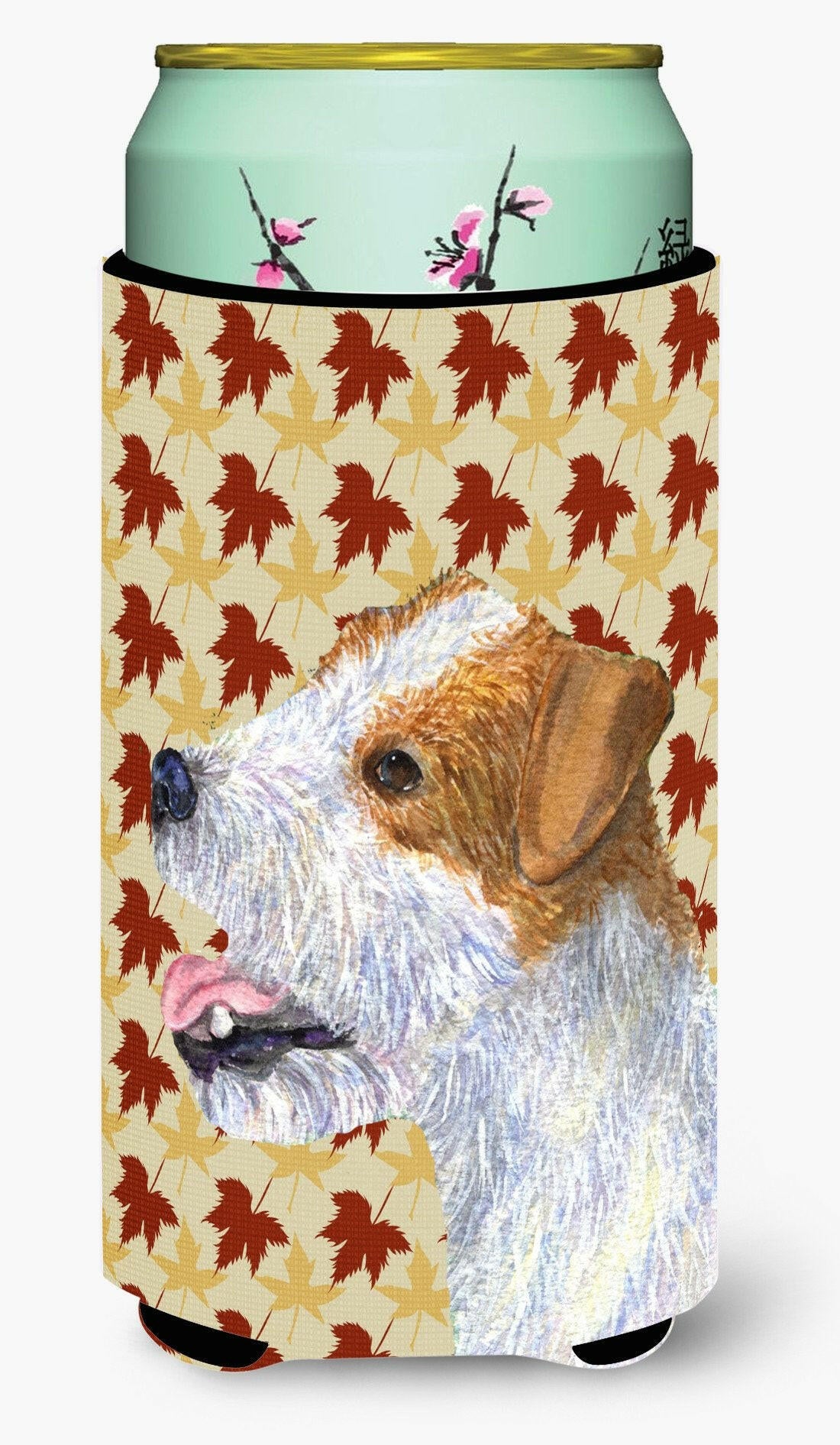 Jack Russell Terrier Fall Leaves Portrait  Tall Boy Beverage Insulator Beverage Insulator Hugger by Caroline&#39;s Treasures