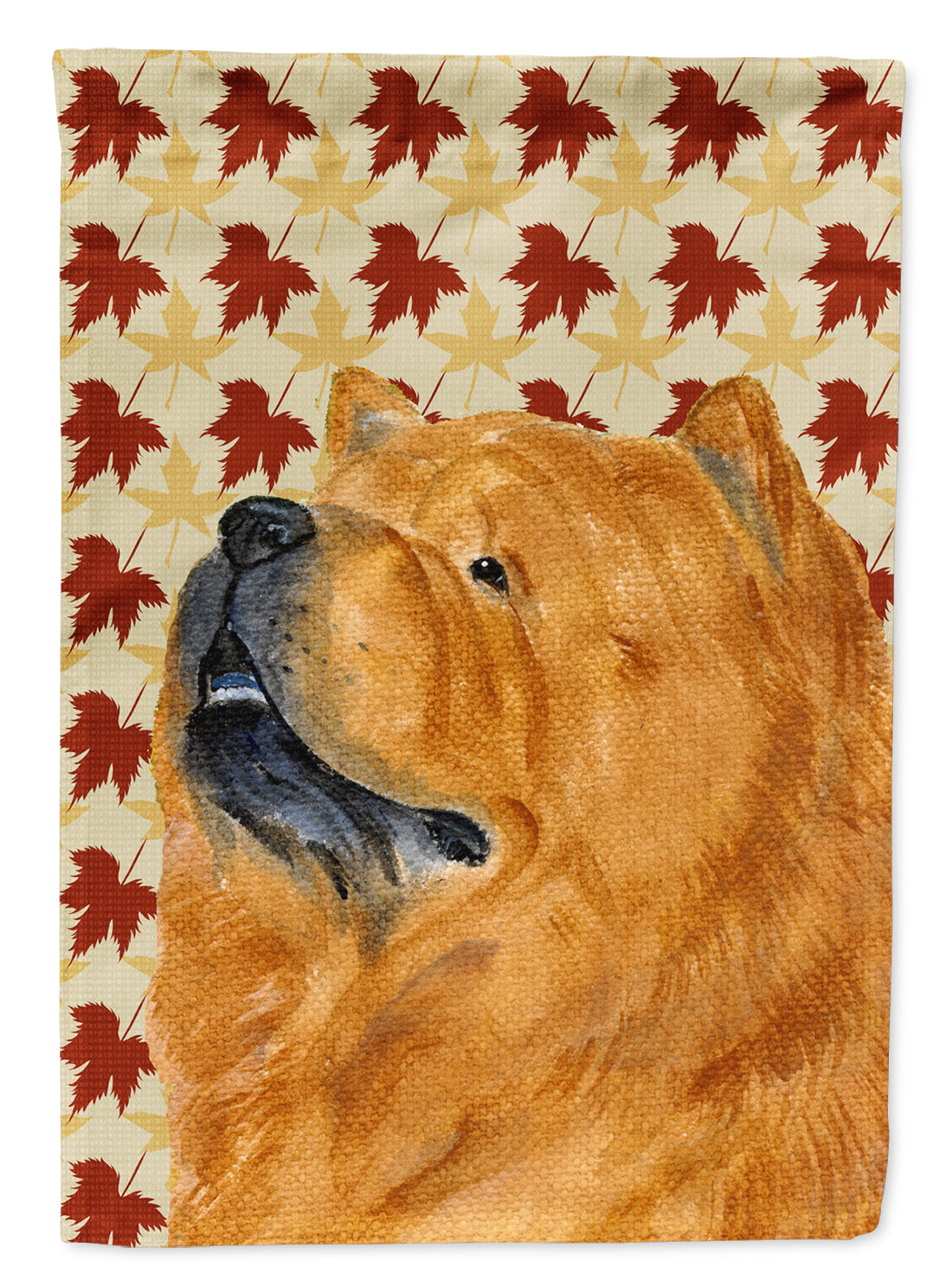 Chow Chow Fall Leaves Portrait Flag Canvas House Size