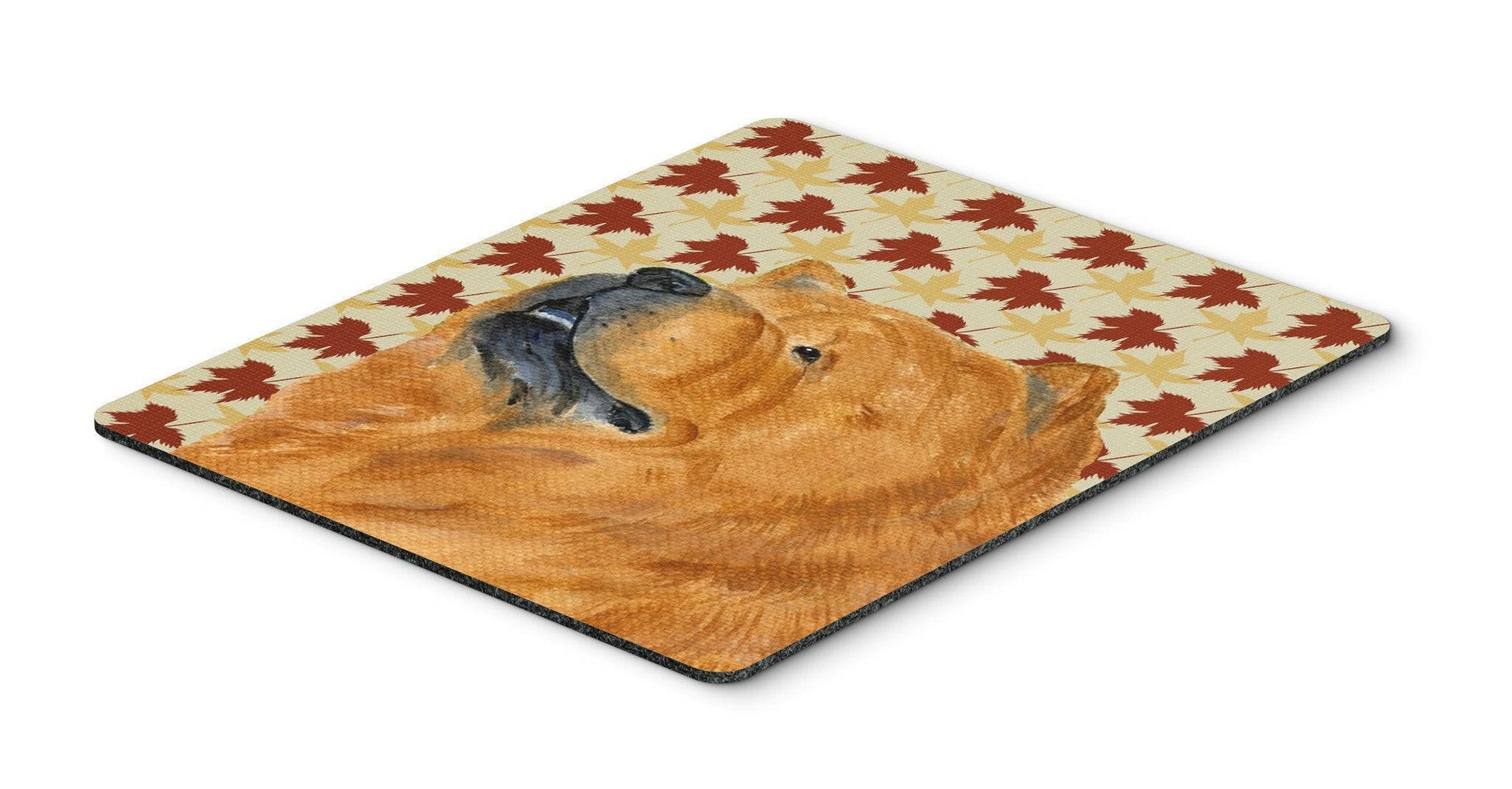 Chow Chow Fall Leaves Portrait Mouse Pad, Hot Pad or Trivet by Caroline's Treasures