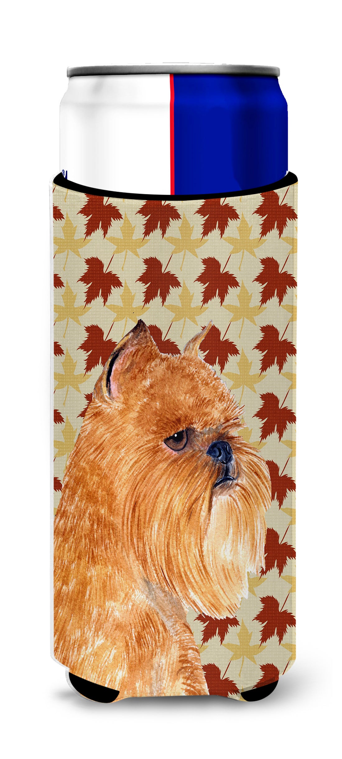 Brussels Griffon Fall Leaves Portrait Ultra Beverage Insulators for slim cans SS4362MUK.