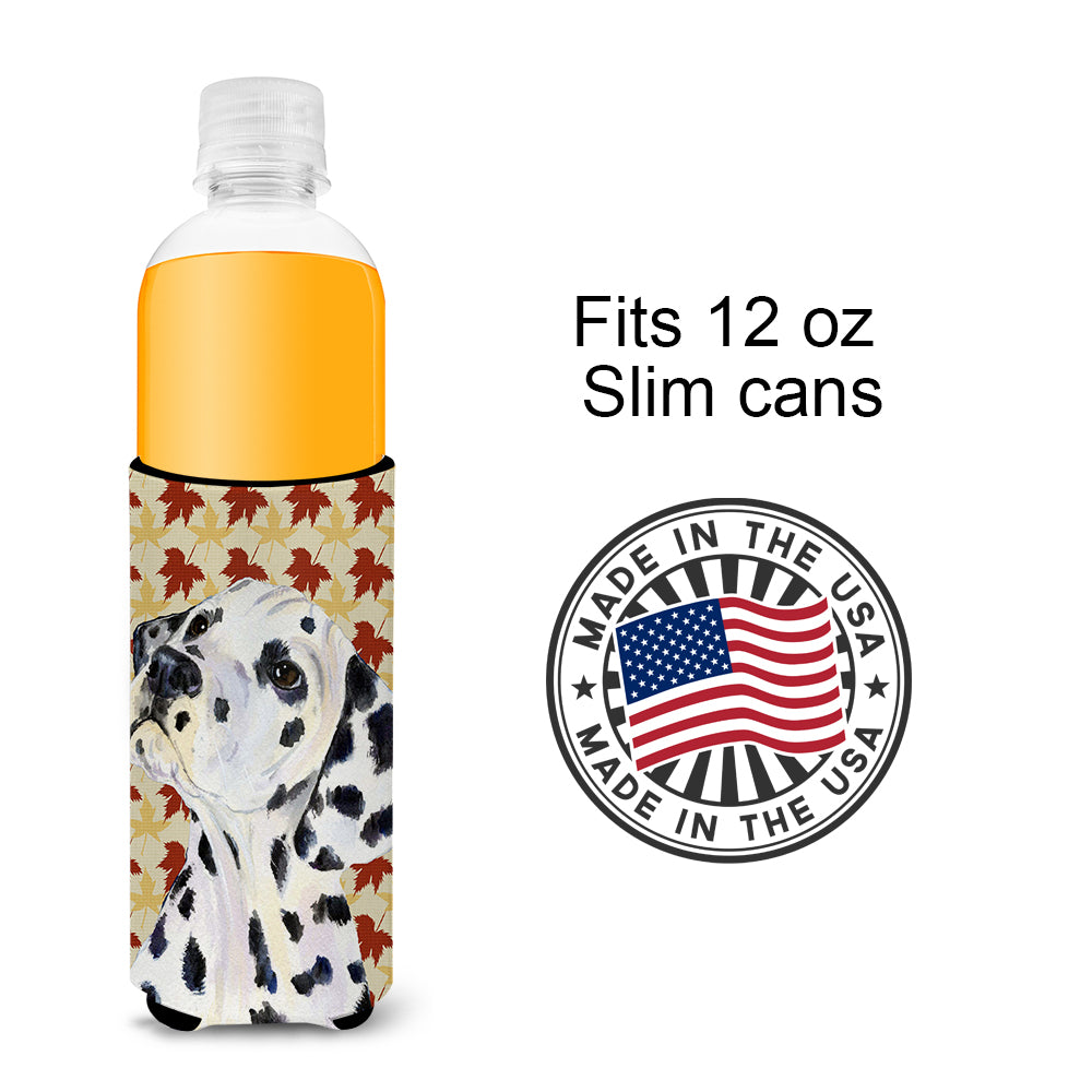 Dalmatian Fall Leaves Portrait Ultra Beverage Insulators for slim cans SS4364MUK