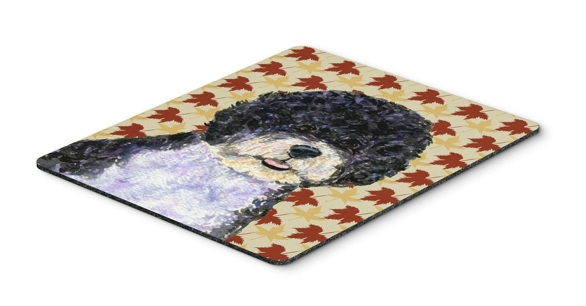 Portuguese Water Dog Fall Leaves Portrait Mouse Pad, Hot Pad or Trivet by Caroline&#39;s Treasures