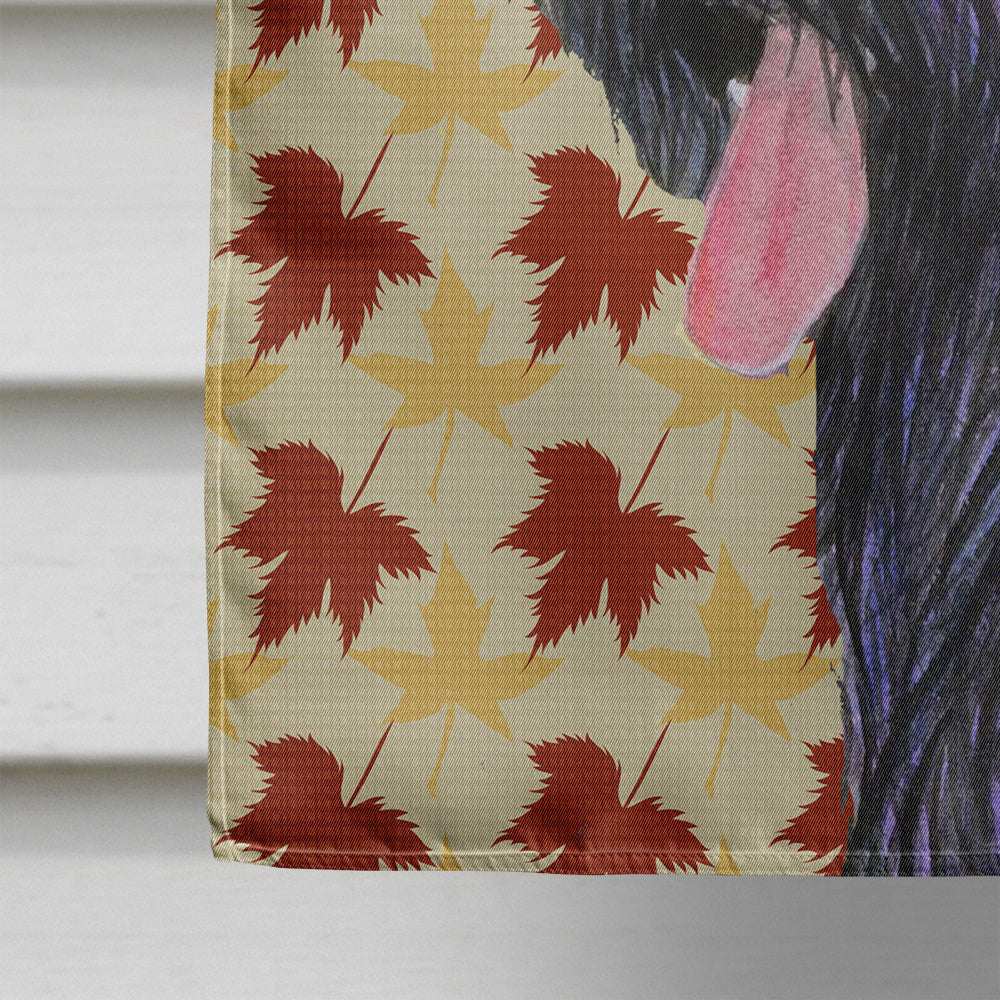 Briard Fall Leaves Portrait Flag Canvas House Size