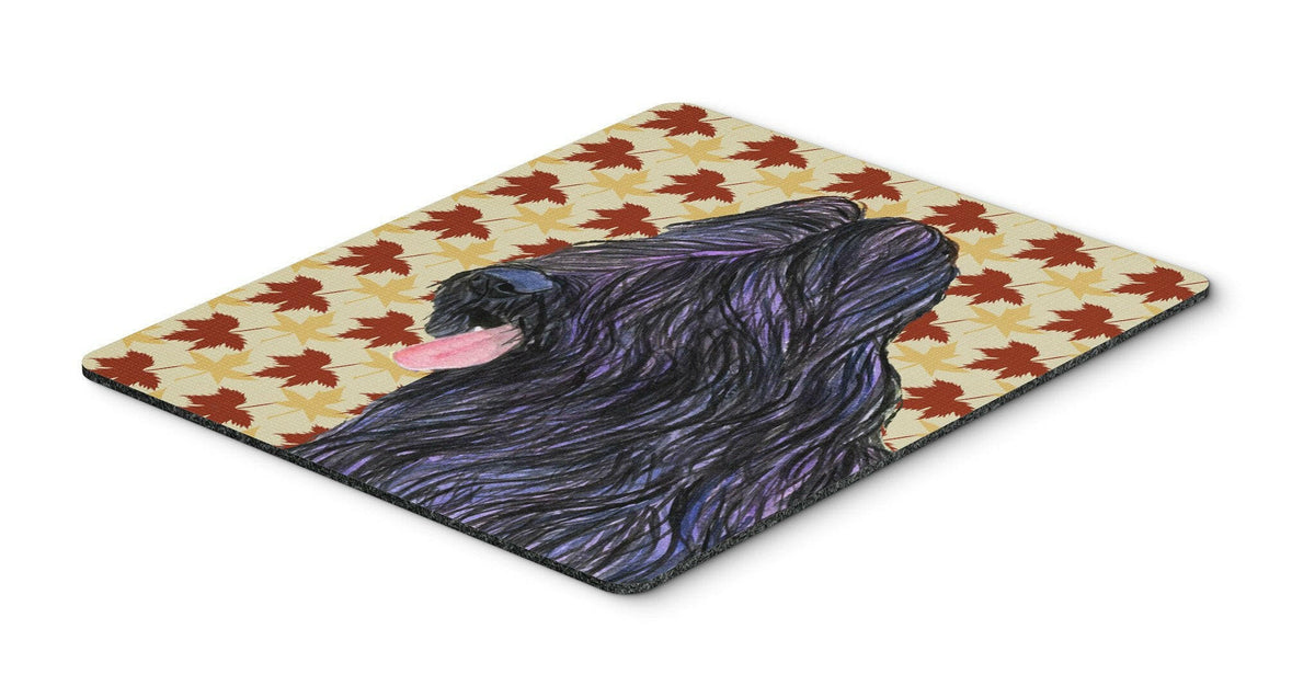 Briard Fall Leaves Portrait Mouse Pad, Hot Pad or Trivet by Caroline&#39;s Treasures