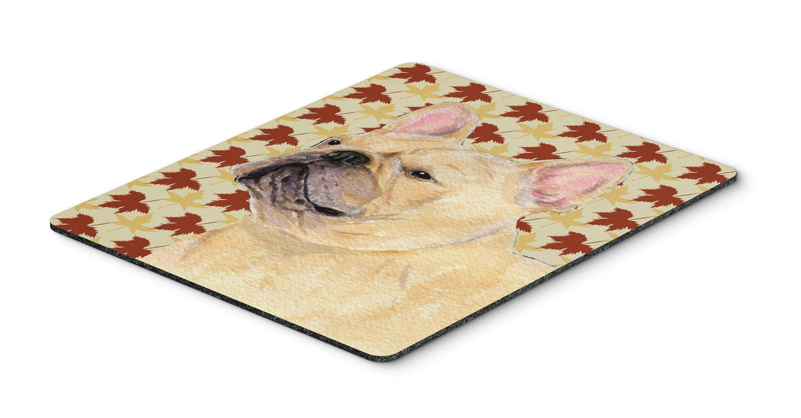 French Bulldog Fall Leaves Portrait Mouse Pad, Hot Pad or Trivet by Caroline's Treasures