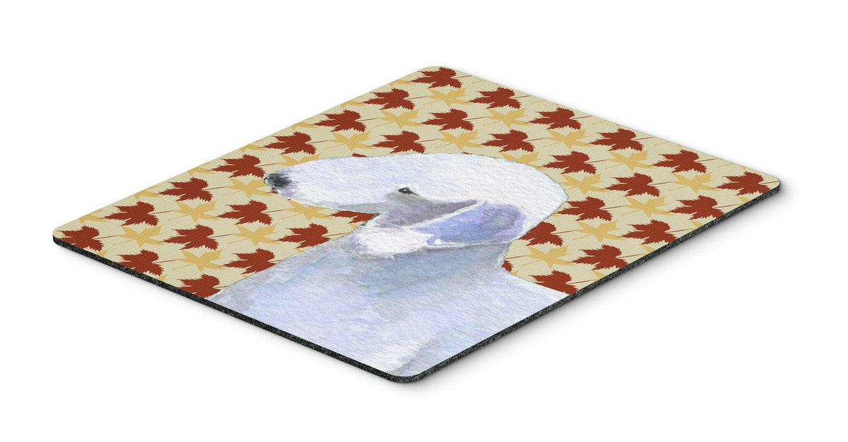 Bedlington Terrier Fall Leaves Portrait Mouse Pad, Hot Pad or Trivet by Caroline&#39;s Treasures