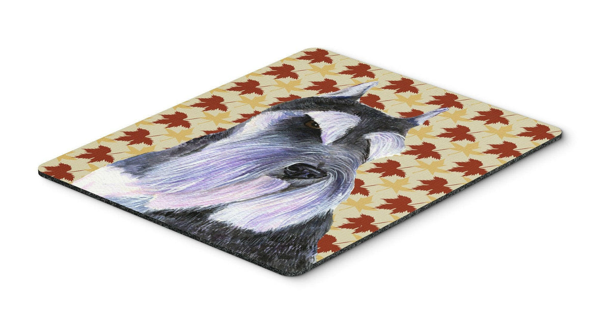 Schnauzer Fall Leaves Portrait Mouse Pad, Hot Pad or Trivet by Caroline&#39;s Treasures