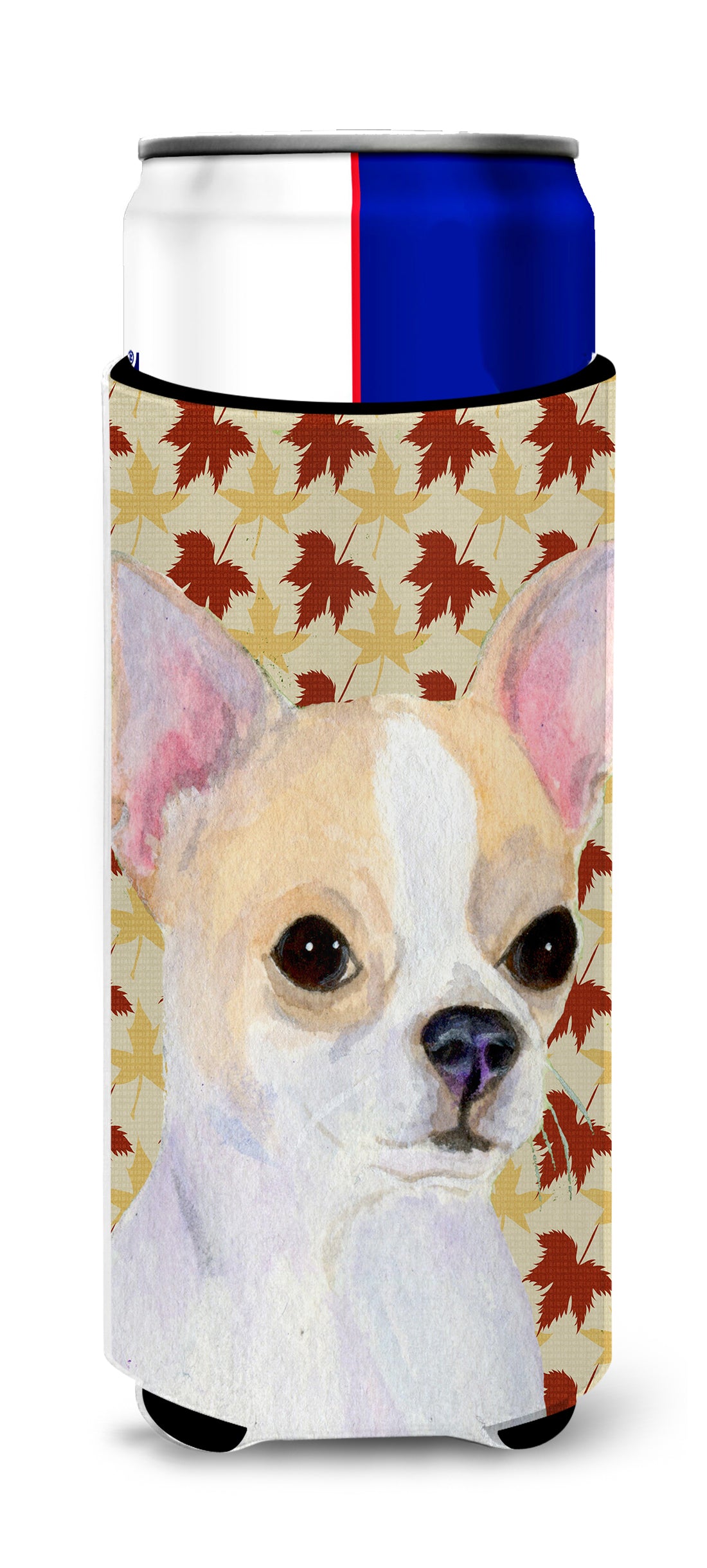Chihuahua Fall Leaves Portrait Ultra Beverage Isolateurs pour canettes minces SS4382MUK