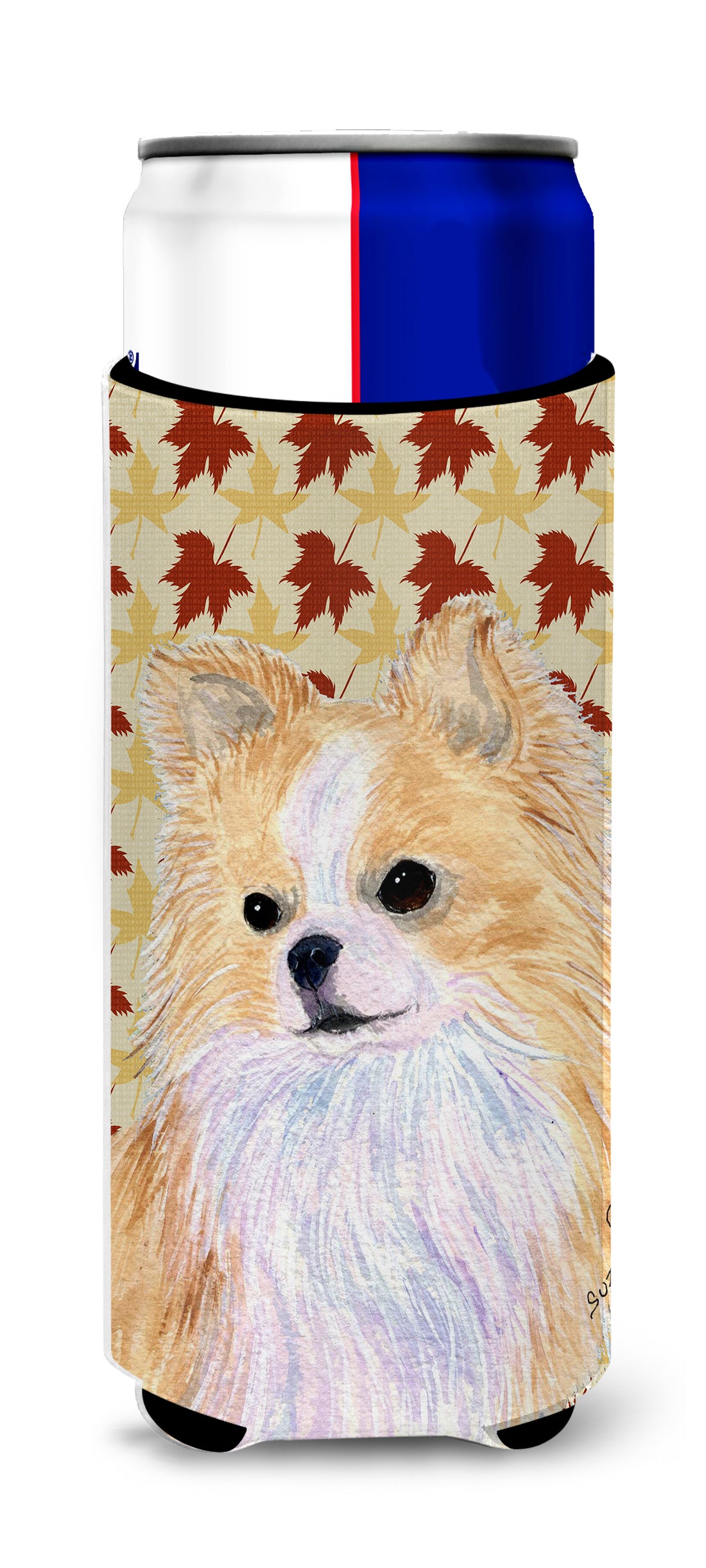 Chihuahua Fall Leaves Portrait Ultra Beverage Isolateurs pour canettes minces SS4383MUK