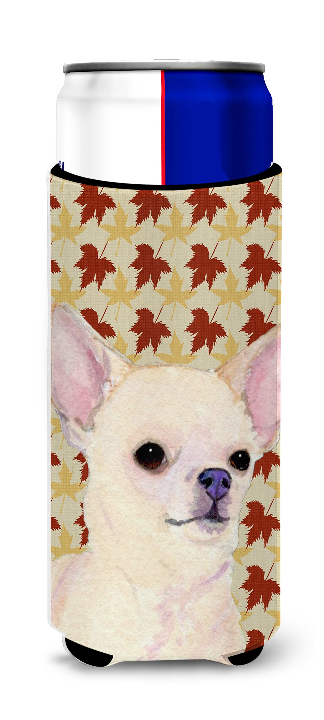 Chihuahua Fall Leaves Portrait Ultra Beverage Isolateurs pour canettes minces SS4384MUK
