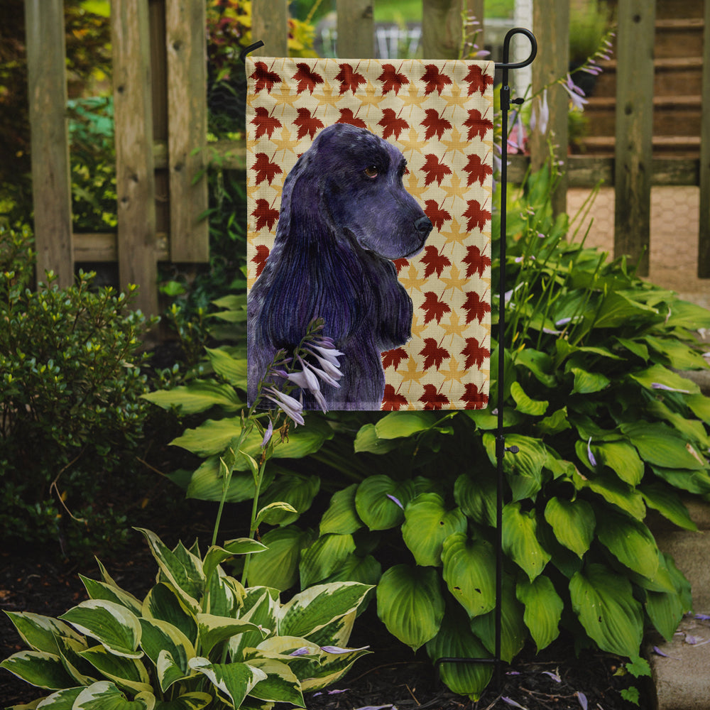 Cocker Spaniel Fall Leaves Portrait Flag Garden Size.