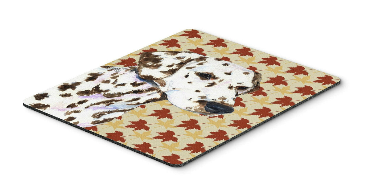 Dalmatian Fall Leaves Portrait Mouse Pad, Hot Pad or Trivet by Caroline&#39;s Treasures