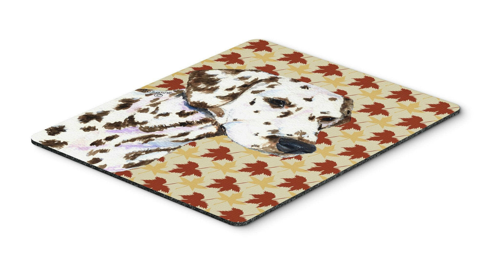 Dalmatian Fall Leaves Portrait Mouse Pad, Hot Pad or Trivet by Caroline's Treasures
