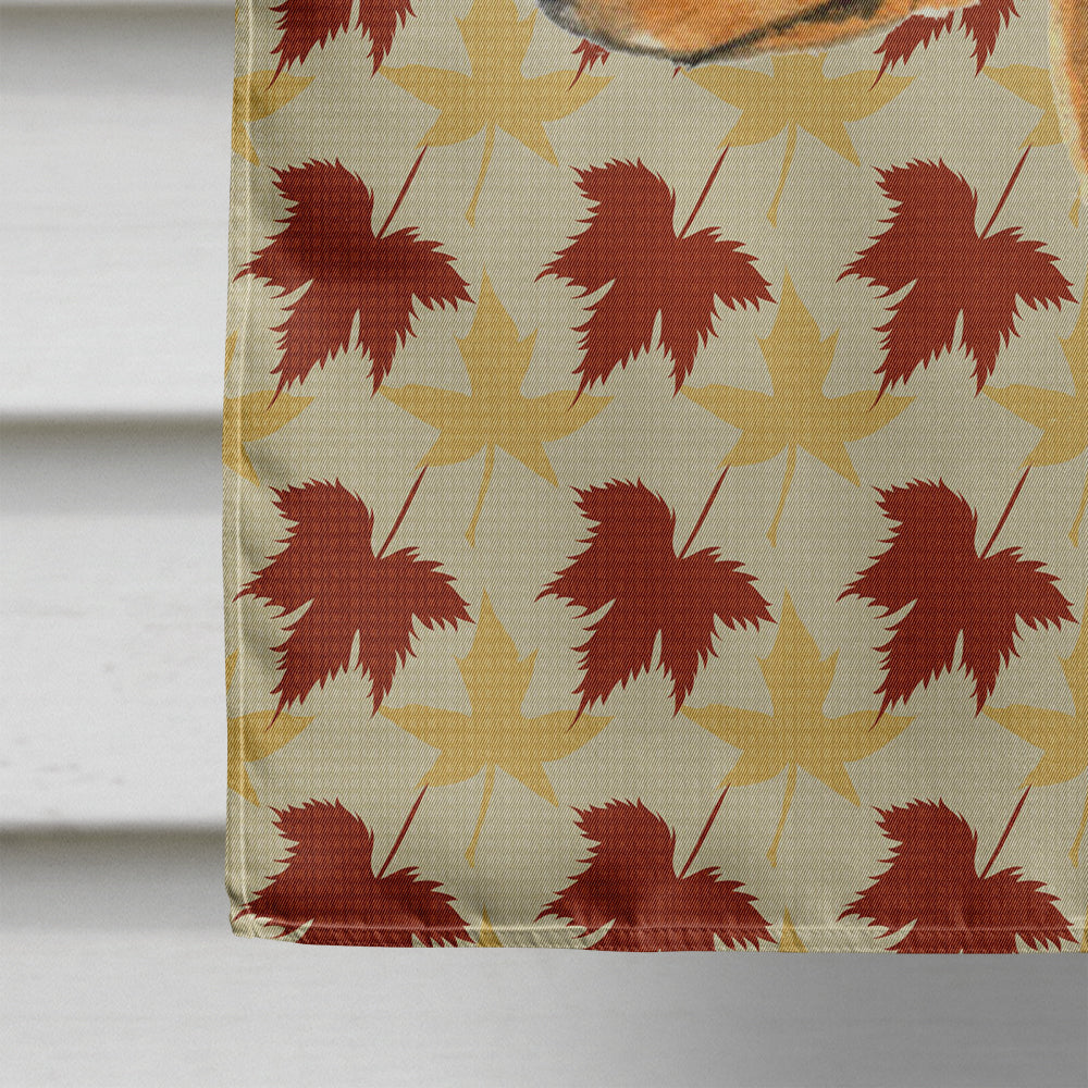 Min Pin Fall Leaves Portrait Flag Canvas House Size  the-store.com.